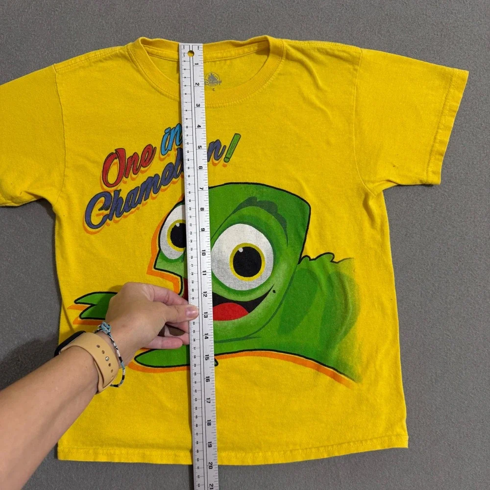 Disney Parks Kids Pascal Tangled One in Chameleon Yellow‎ Graphic T-Shirt Small